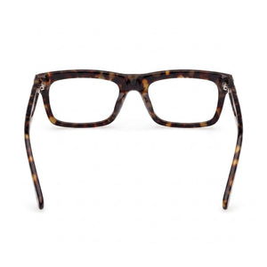 Guess Gu50242 Rectangle Eyeglasses Unisex — side view, Havana Plastic temples