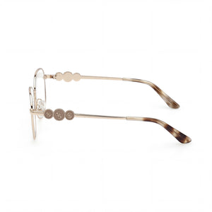 Guess Gu50256-d Round Eyeglasses Unisex — front view, Black frame