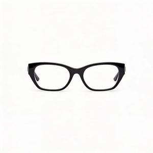 Guess Gu50304 Rectangle Eyeglasses Women — side view, Black Plastic temples