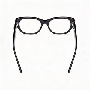 Guess Gu50304 Rectangle Eyeglasses Women — side view, Black Plastic temples