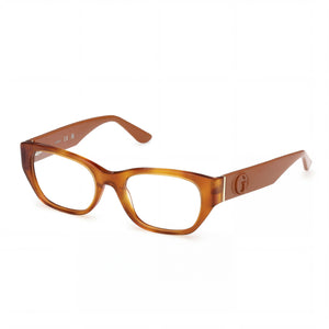 Guess Gu50304 Orange Rectangle Eyeglasses for Women, Plastic frame