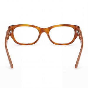 Guess Gu50304 Rectangle Eyeglasses Women — side view, Orange Plastic temples