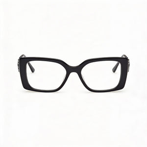 Guess GU50322 Rectangle Eyeglasses Women — side view, Black Plastic temples