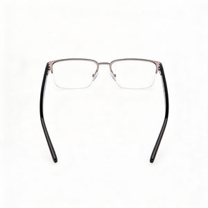 Guess Gu50326 Rectangle Eyeglasses Men — side view, Black Metal temples