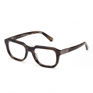Guess Gu50332 Dark Green/Horn Rectangle Eyeglasses for Men, Plastic frame