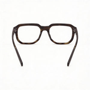 Guess Gu50332 Rectangle Eyeglasses Men — side view, Green Plastic temples
