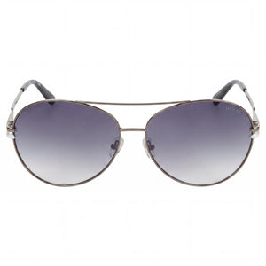 Guess GU773508B64 Aviator Sunglasses for Women — front view, Metal frame
