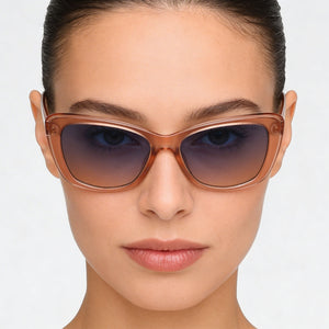 Guess GU7774 Cat Eye Sunglasses Women — side view, Non-Polarized Gradient Blue lens