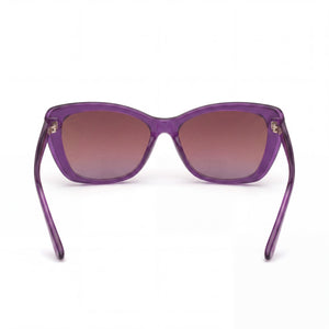 Guess gu777483z55 Cat Eye Sunglasses Women — side view, Non-Polarized Purple lens