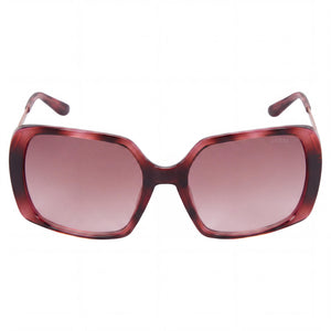 Guess GU77806074T Rectangle Sunglasses for Women — front view, Injected Plastic frame