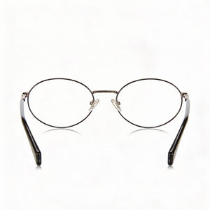 Guess GU8239 Round Eyeglasses Unisex — side view, Black Metal temples