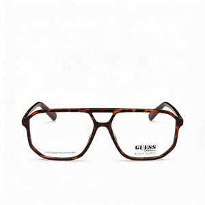 Guess GU8252 Rectangle Eyeglasses for Women — front view, Plastic
