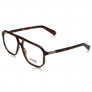 Guess GU8252 Dark Havana Rectangle Eyeglasses for Women, Plastic frame