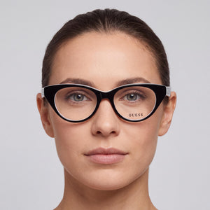 Guess Gu9192 Cat Eye Eyeglasses for Women — interior view, demo lenses