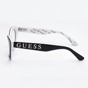 Guess Gu9192 Cat Eye Eyeglasses Women — side view, Black Plastic temples