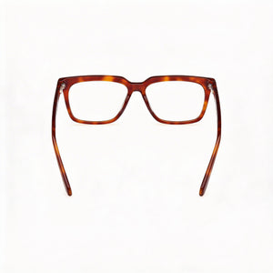 Guess Rectangle Eyeglasses for Women — front view, Havana frame