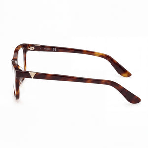 Guess Rectangle Eyeglasses for Men — front view, Havana frame