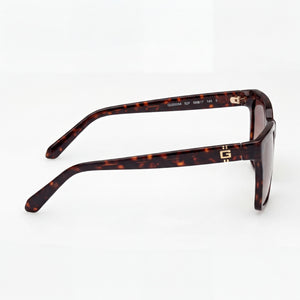 Guess Square Sunglasses Unisex — side view, Polarized Brown graduated lens