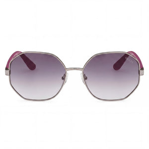 Guess Modern Round Sunglasses for Women — front view, Metal frame