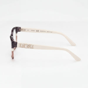 Guess MODERNO Rectangle Eyeglasses for Women — front view, Plastic