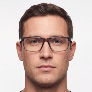 Harley-Davidson Rectangle Eyeglasses Unisex — side view, Grey temples