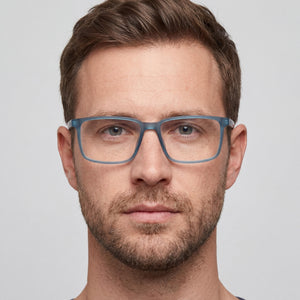 Harley-Davidson HD 50021 091 Rectangle Eyeglasses for Men — interior view, Polycarbonate demo lenses