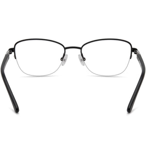 Harley-Davidson Hd0550 Rectangle Eyeglasses Unisex — side view, Black Metal temples