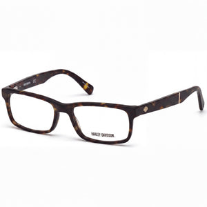 Harley-Davidson Hd0774 Dark Havana Rectangle Eyeglasses for Unisex, Plastic frame