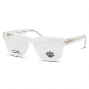 Harley-Davidson HD0981 White Rectangle Sunglasses for Men, Clear lens