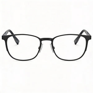 Hugo Boss 0304 Rectangle Eyeglasses Unisex — front view, Stainless Steel