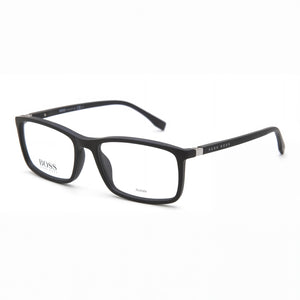 Hugo Boss 0680/It Black Rectangle Eyeglasses Unisex, Plastic frame
