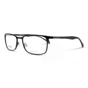 Hugo Boss 0828 Black Matt Rectangle Eyeglasses for Men, Metal frame