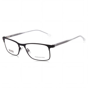Hugo Boss 0967/It Black Rectangle Eyeglasses for Men, Metal frame