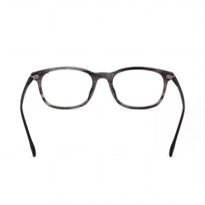 Hugo Boss 0989 Square Eyeglasses Unisex — side view, Black Acetate temples