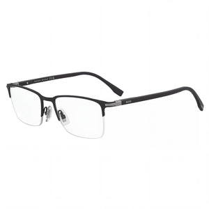 Hugo Boss 1007/It Matte Black Square Eyeglasses for Men, Stainless Steel frame