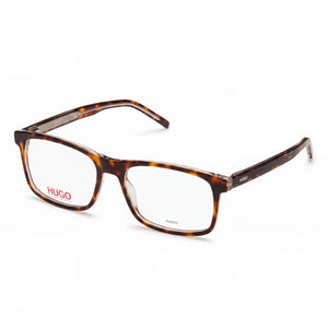 Hugo Boss 101566 Havana Crystal Rectangle Eyeglasses for Unisex, Acetate frame