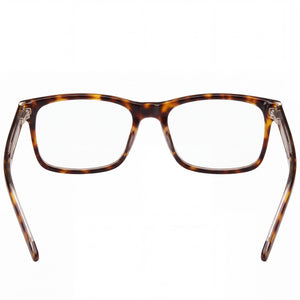 Hugo Boss 101566 Rectangle Eyeglasses Unisex — side view, Havana Crystal Acetate temples