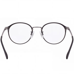 Hugo Boss 102062 Round Eyeglasses Men — side view, Mattblack Grey Titanium/Beta-Titanium temples