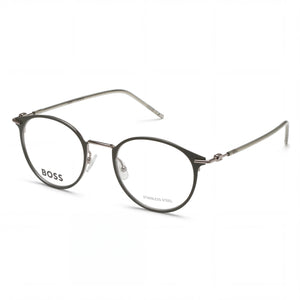 Hugo Boss 106492 Green Ruth Round Eyeglasses Unisex, Alloy Steel frame