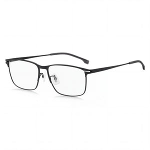 Hugo Boss 106587 Black Rectangle Eyeglasses Unisex, Metal frame
