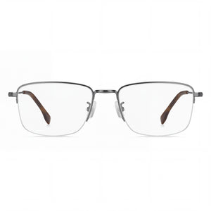 Hugo Boss 1072450035519 Rectangle Eyeglasses Unisex — front view, Titanium