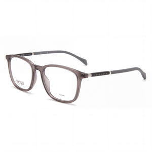 Hugo Boss 1133 Transparent Grey Brown Square Eyeglasses for Men, Acetate frame