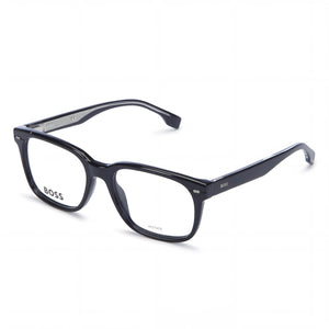 Hugo Boss 1383 Black Square Eyeglasses Unisex, Acetate frame