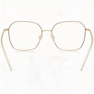 Hugo Boss 1398 Oval Eyeglasses for Women — interior view, Polycarbonate demo lenses