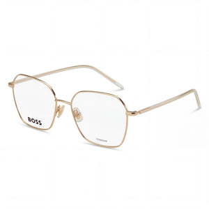 Hugo Boss 1398 Gold Rectangle Eyeglasses Unisex, Titanium frame