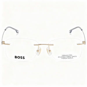 Hugo Boss 1424 Square Eyeglasses for Women — front view, Alloy Steel