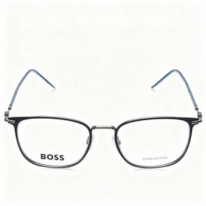 Hugo Boss 1431 Rectangle Eyeglasses Unisex — front view, Alloy Steel