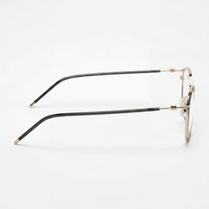 Hugo Boss 1432 Round Eyeglasses Unisex — front view, Alloy Steel