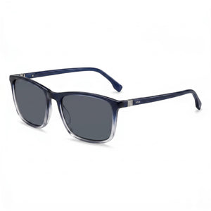 Hugo Boss 1434/S Blue Rectangle Sunglasses for Men, Gray lens