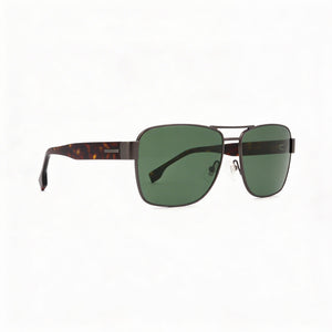 Hugo Boss 1441/s Rectangle Sunglasses Unisex — side view, Non-Polarized Green lens